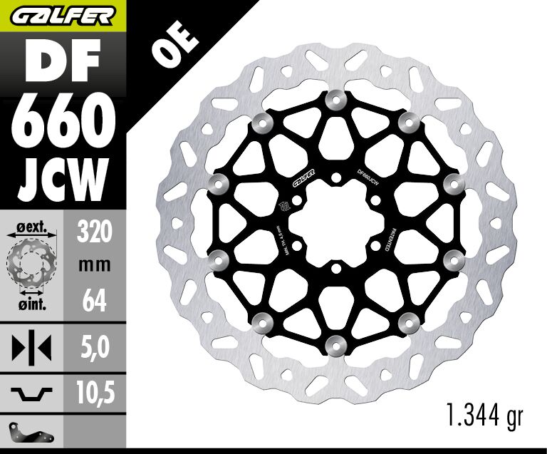Спирачен диск FLOATECH WAVE GALFER DF660JCW — снимка 2