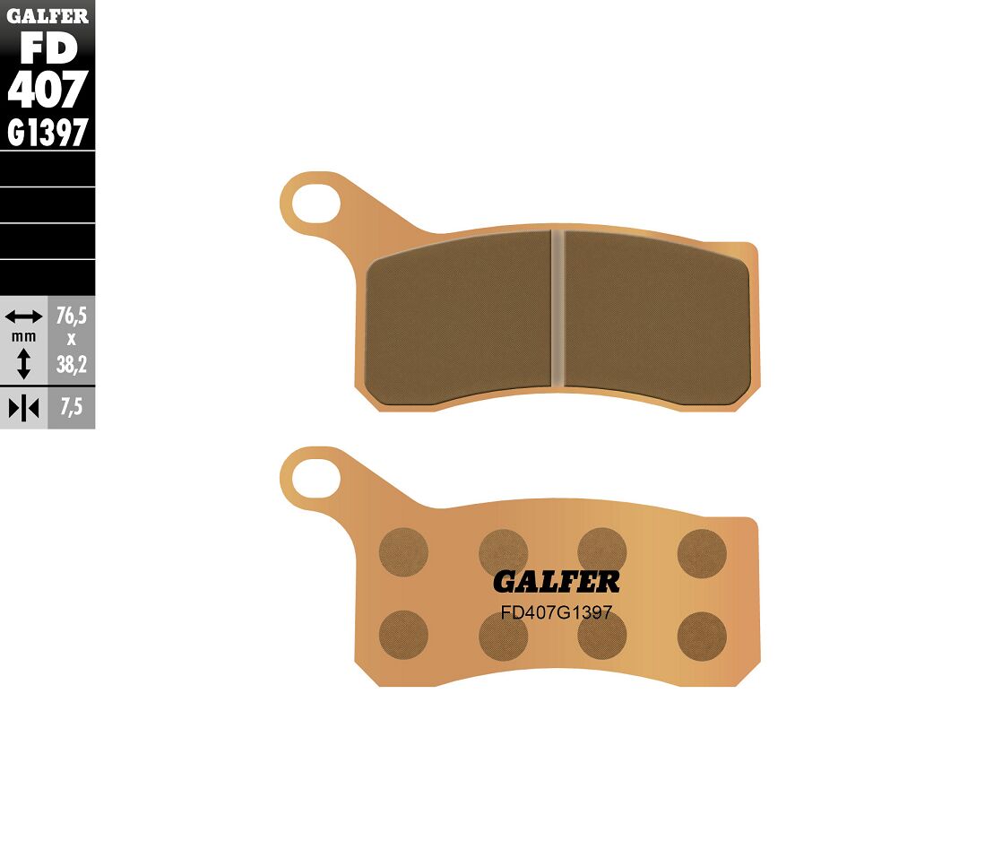 Спирачна накладка sintered ATV GALFER FD407G1397 — снимка 2
