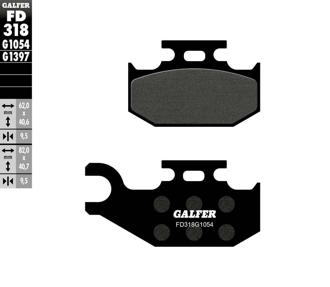 Спирачна накладка полу метал GALFER FD318G1054 — снимка 2