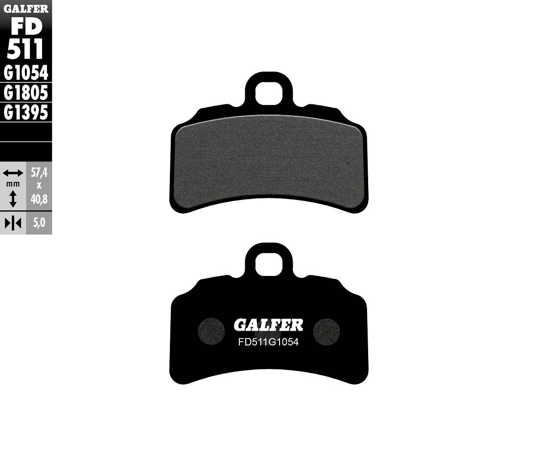 Спирачна накладка полу метал GALFER FD511G1054 — снимка 2