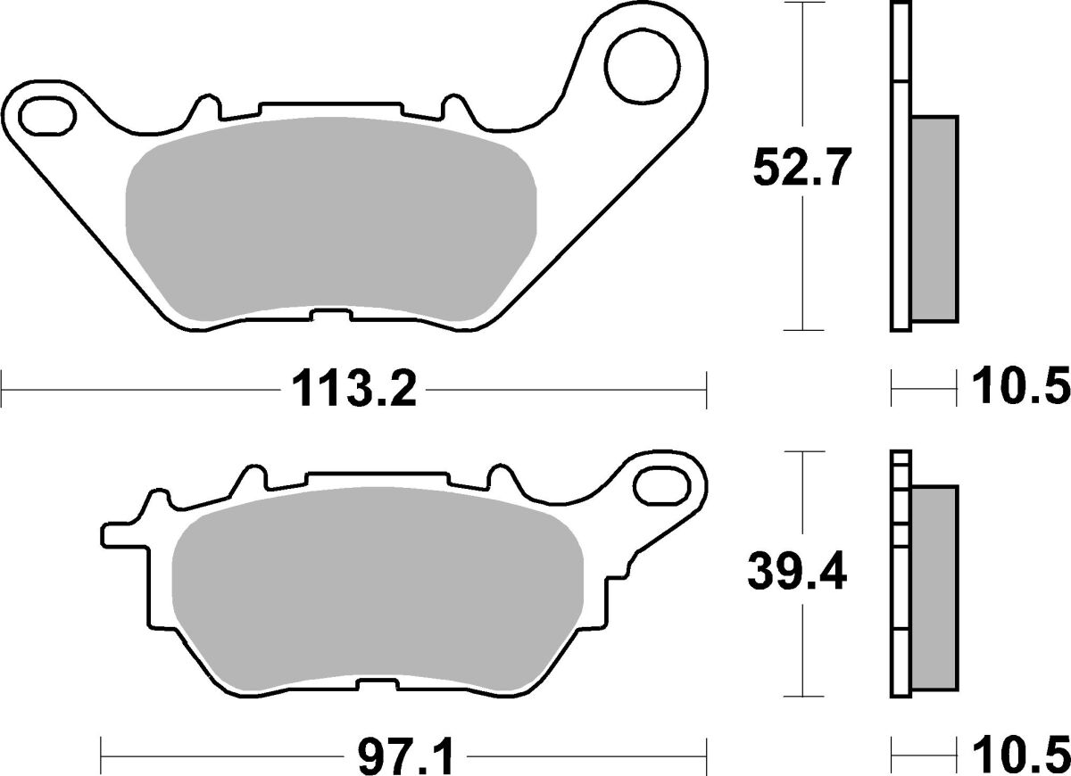 Спирачна накладка carbon ceramic hi-tech scooter SBS 230CT — снимка 2