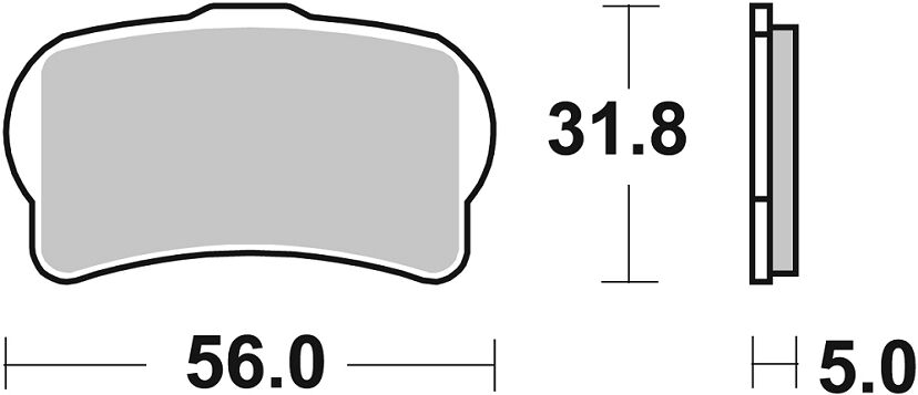 Спирачна накладка керамична street SBS 939HF — снимка 2