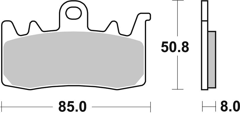Спирачна накладка dual carbon hi-tech racing SBS 900DC — снимка 2