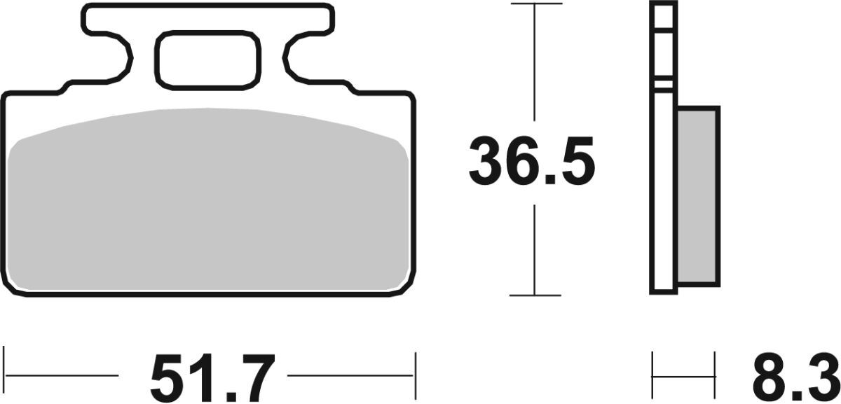 Спирачна накладка керамична street SBS 110HF — снимка 2