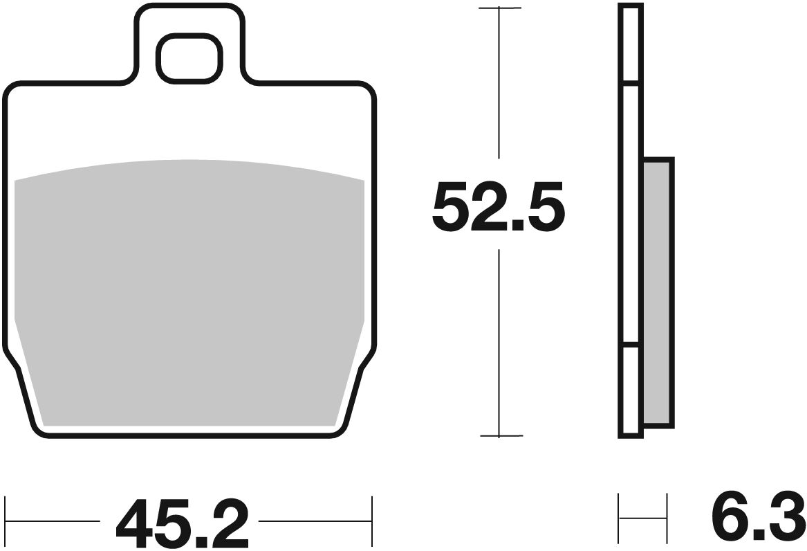 Спирачна накладка керамична street SBS 145HF — снимка 2