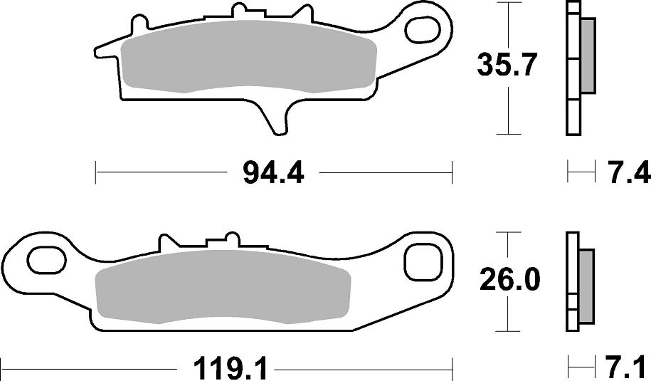 Спирачна накладка sinter carbon offroad SBS 801SI — снимка 2