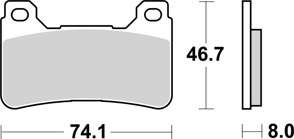 Спирачни накладки Dual Sinter Road Racing Dynamic Racing Concept Hi-Tech SBS 809DS-1 — снимка 2
