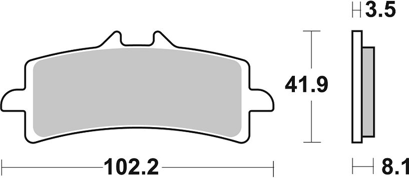 Спирачни накладки Dual Sinter Road Racing Dynamic Racing Concept Hi-Tech SBS 841DS-2 — снимка 2