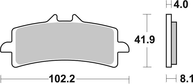 Спирачна накладка Dual Sinter Road Racing Dynamic Racing Concept Hi-Tech SBS 901DS-1 — снимка 2