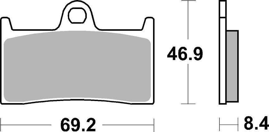 Спирачна накладка Dual Sinter Road Racing Dynamic Racing Concept Hi-Tech SBS 966DS-1 — снимка 2