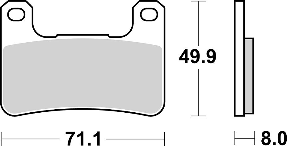 Спирачни накладки Dual Sinter Road Racing Dynamic Racing Concept Hi-Tech SBS 806DS-1 — снимка 2
