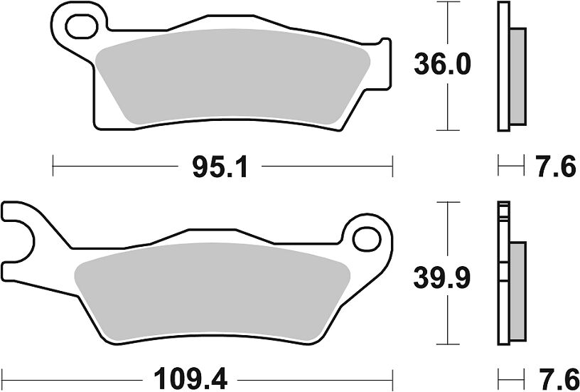 Накладка за спирачка Evo Sinter Hi-Tech Offroad SBS 910RSI — снимка 2