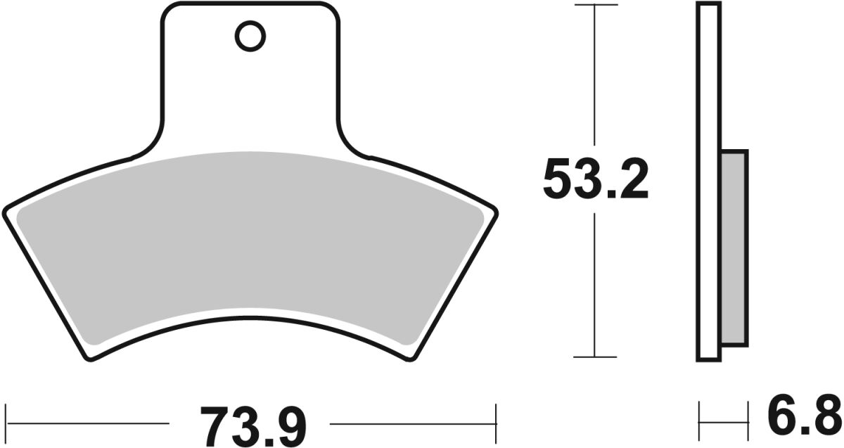 Спирачни накладки sinter carbon ATV hi-tech SBS 755ATS — снимка 2