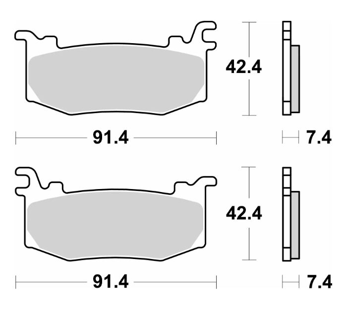 Спирачна накладка dual sinter dynamic racing concept SBS 1012DS-2 — снимка 2